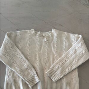 Babaton Cream Cable Knit Sweater